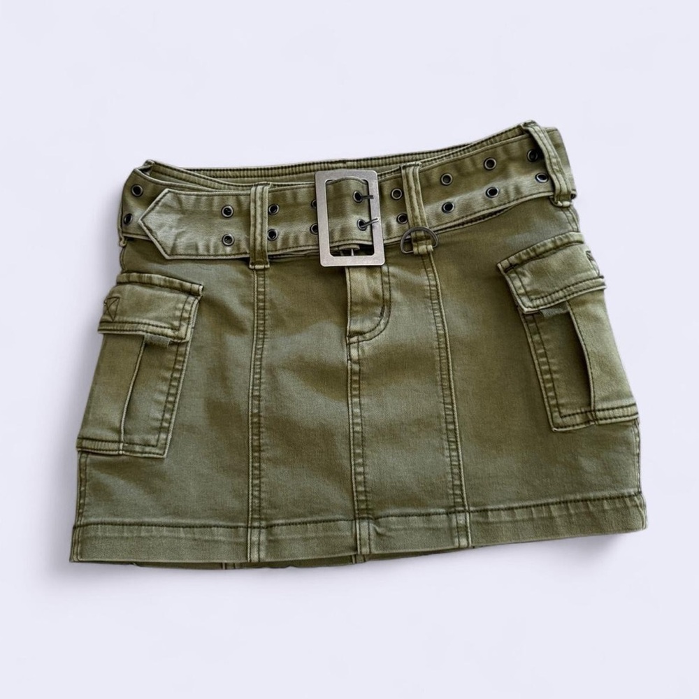 Urban Outfitters Green Khaki Mini Skirt